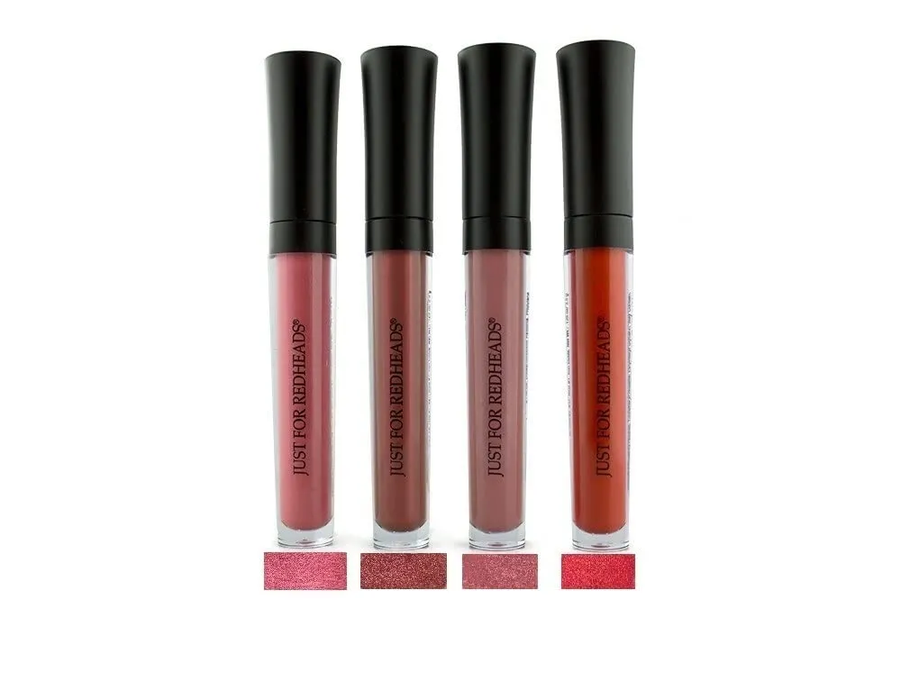 JUST FOR REDHEADS Long Stay Liquid Matte Lipstick - Hypoallergenic, Paraben-Free, Deep Color, Matte Finish, Long-Lasting, Conditions and Hydrates Lips, Made in the USA (Ginger Spice)