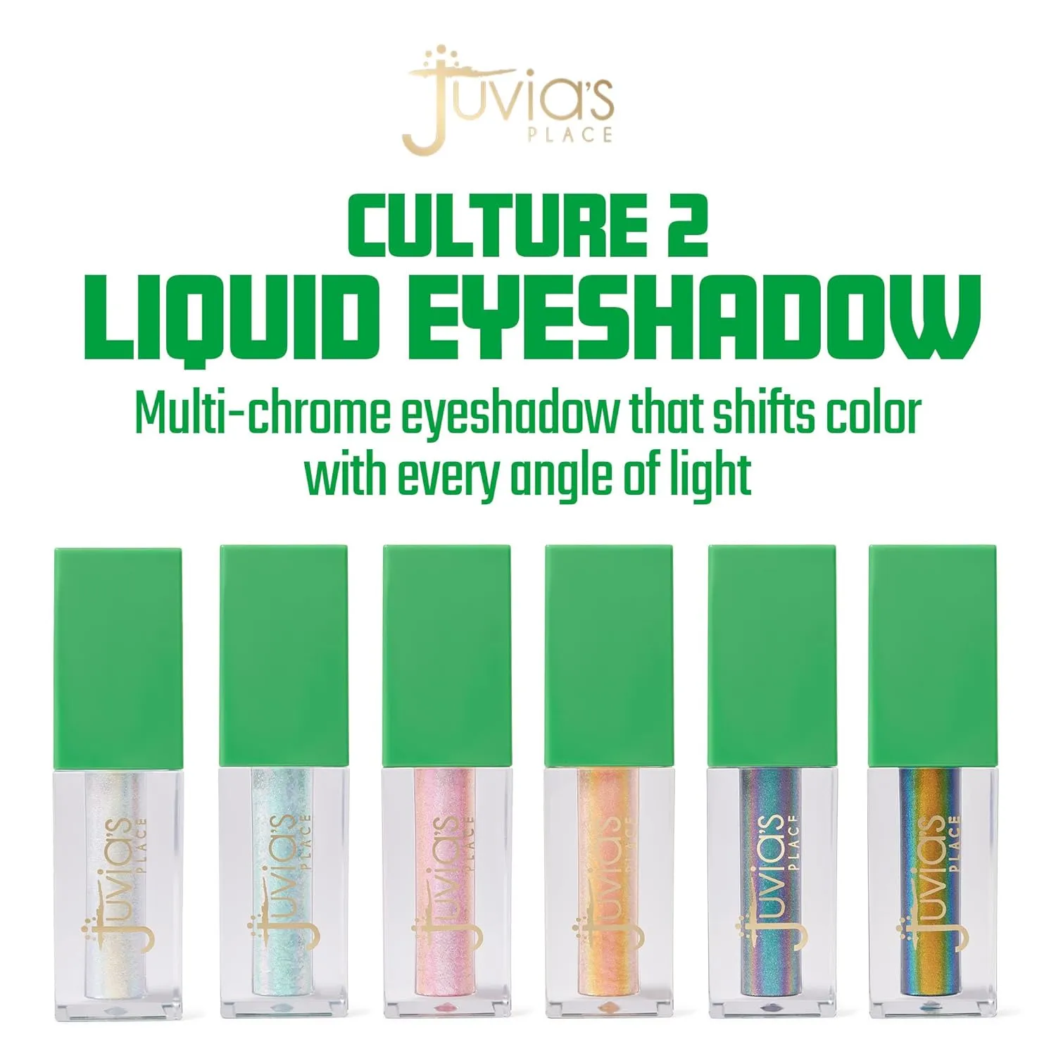 Juvia's Place Liquid Eyeshadow Culture 2 Ajebo - Multichrome, Metallic, Glitter & Iridescent Eyeshadow, Sparkly Eye Shimmer