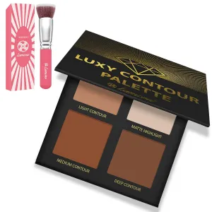 Kabuki Foundation Brush (Pink) with Powder Contour Palette