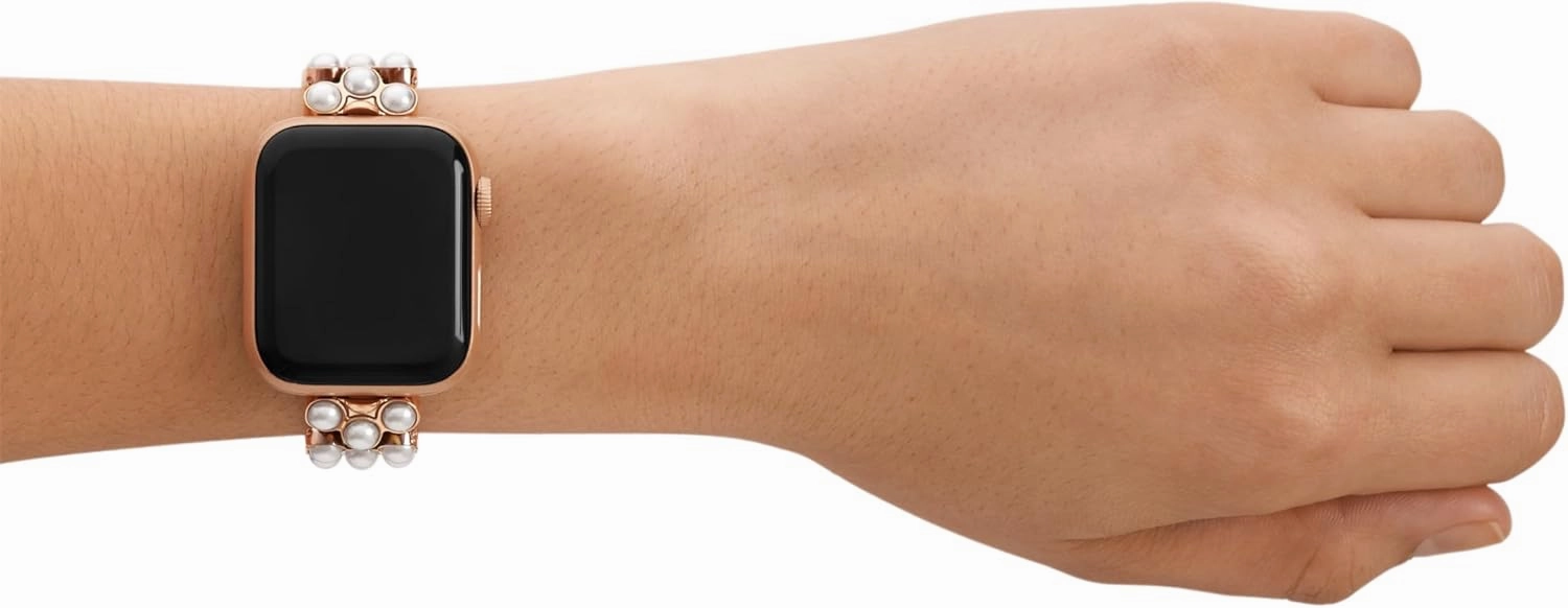 Kate Spade New York Designer Interchangeable Stainless Steel Band Compatible with Your 38/40/41mm Apple Watch Series 9/8/7/6/5/4/3/2/1/SE