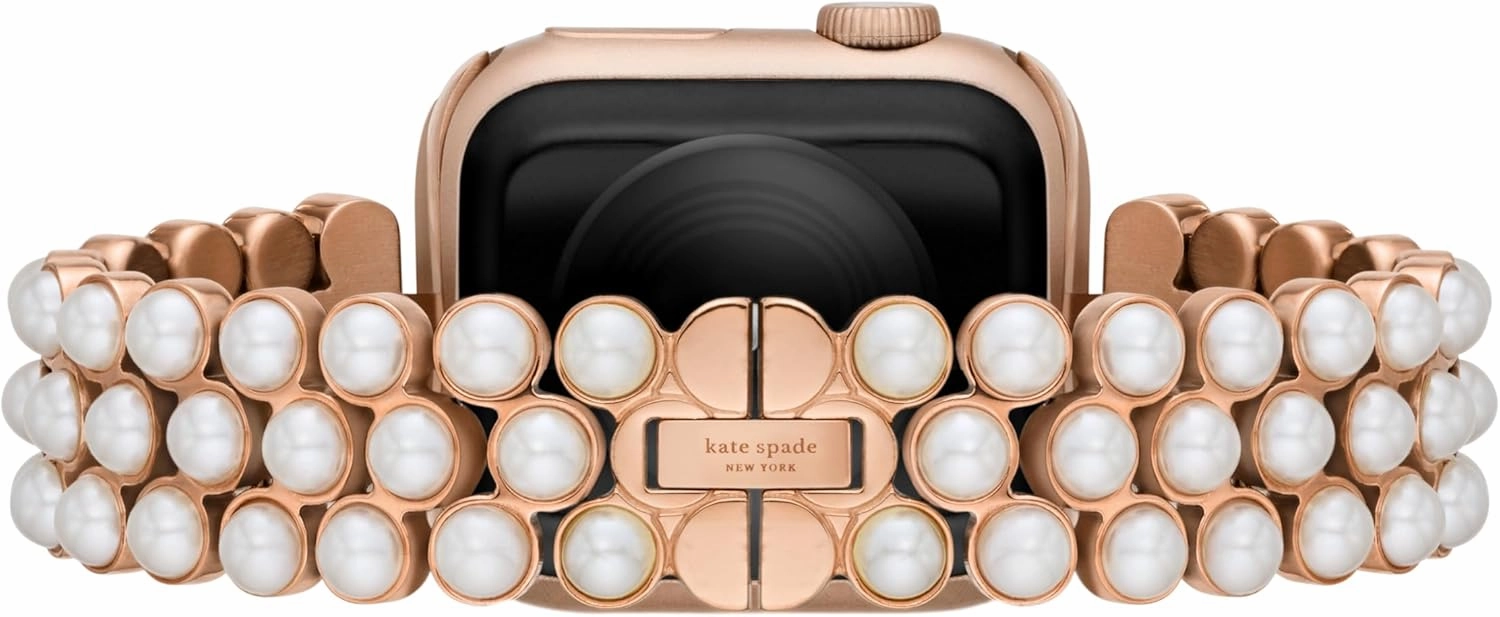 Kate Spade New York Designer Interchangeable Stainless Steel Band Compatible with Your 38/40/41mm Apple Watch Series 9/8/7/6/5/4/3/2/1/SE