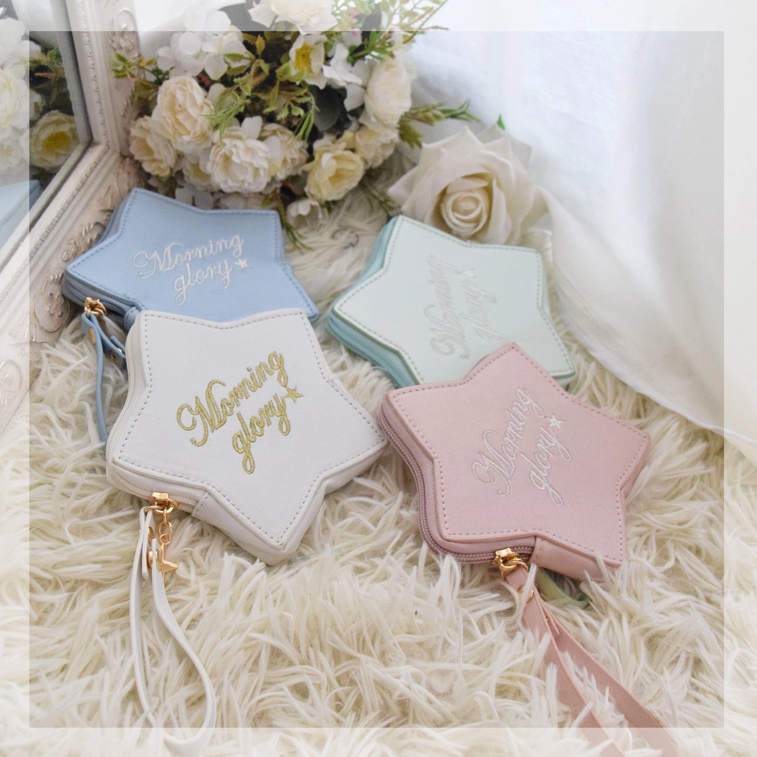 Kawaii Fashion Golden Silver Five-pointed Star Coin Purse