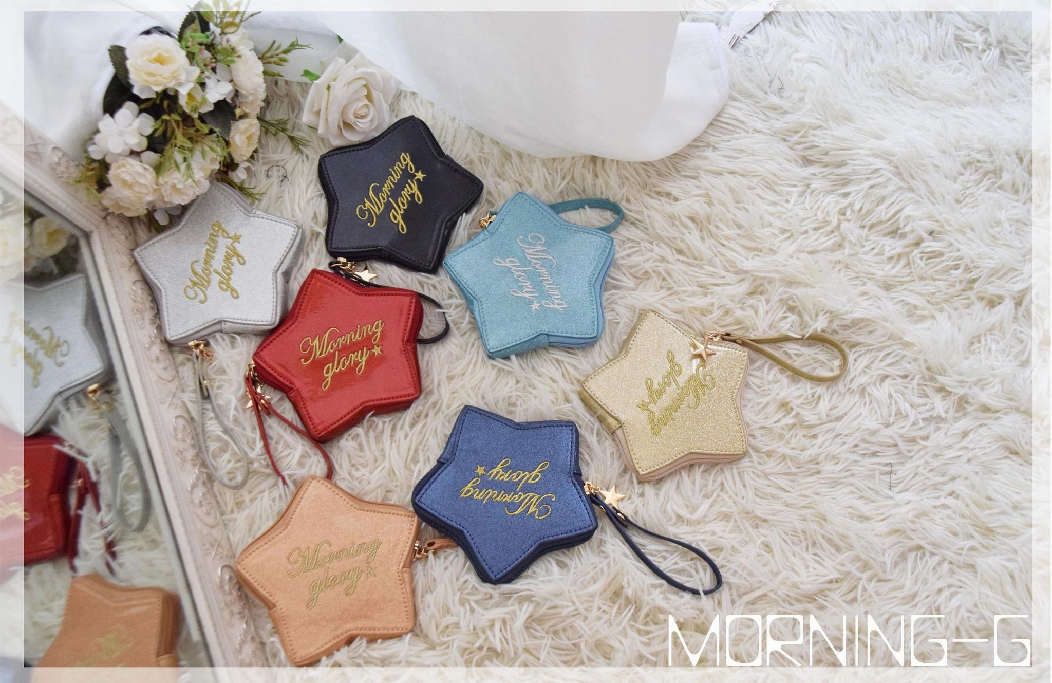 Kawaii Fashion Golden Silver Five-pointed Star Coin Purse
