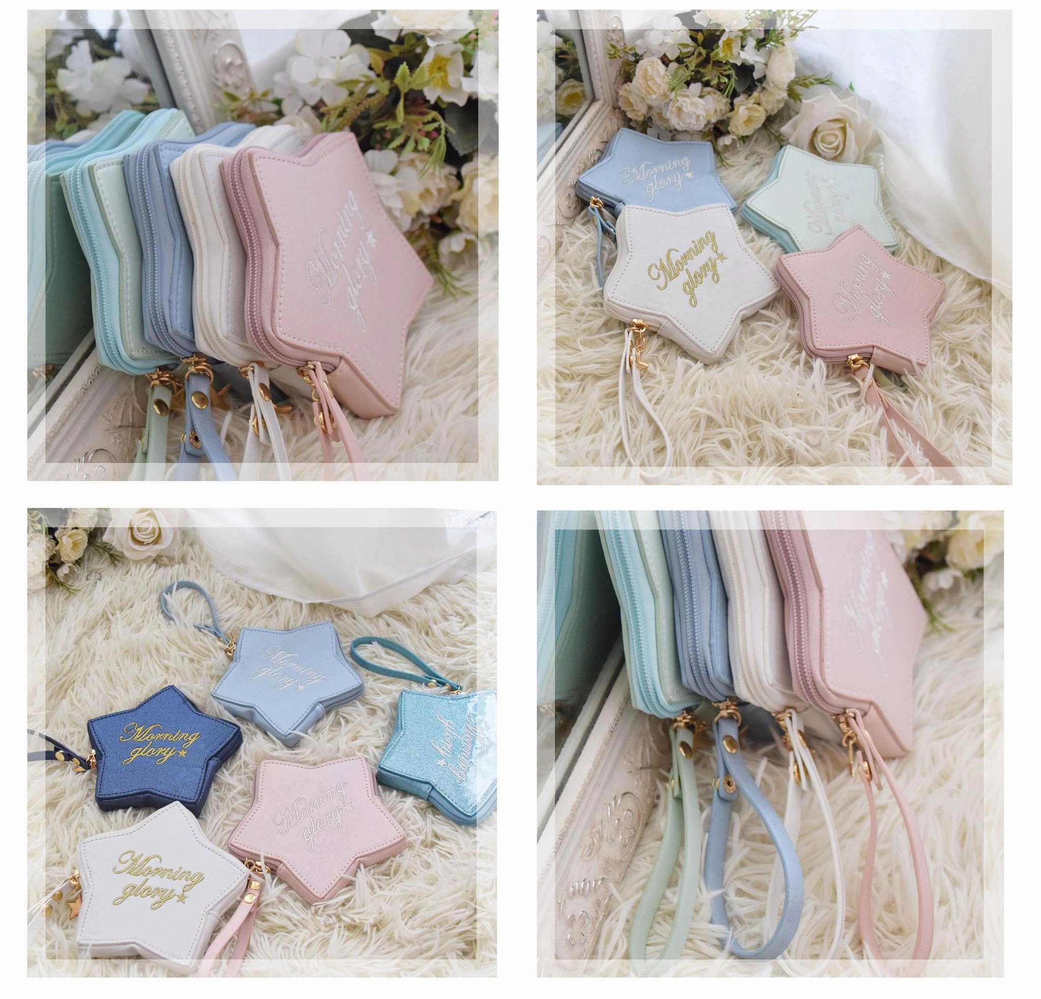 Kawaii Fashion Golden Silver Five-pointed Star Coin Purse