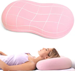 KEEPMOV Cervical Memory Foam Pillow: Neck Pillows for Pain Relief Sleeping - Ergonomic Pillow for Neck and Shoulder Pain | Contour Support Bed Pillow for Side Back Stomach Sleepers (Pink)