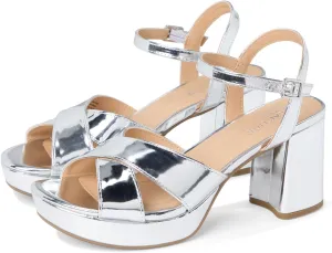 Kenneth Cole Reaction Reeva Platform Silver Specchio 9 M