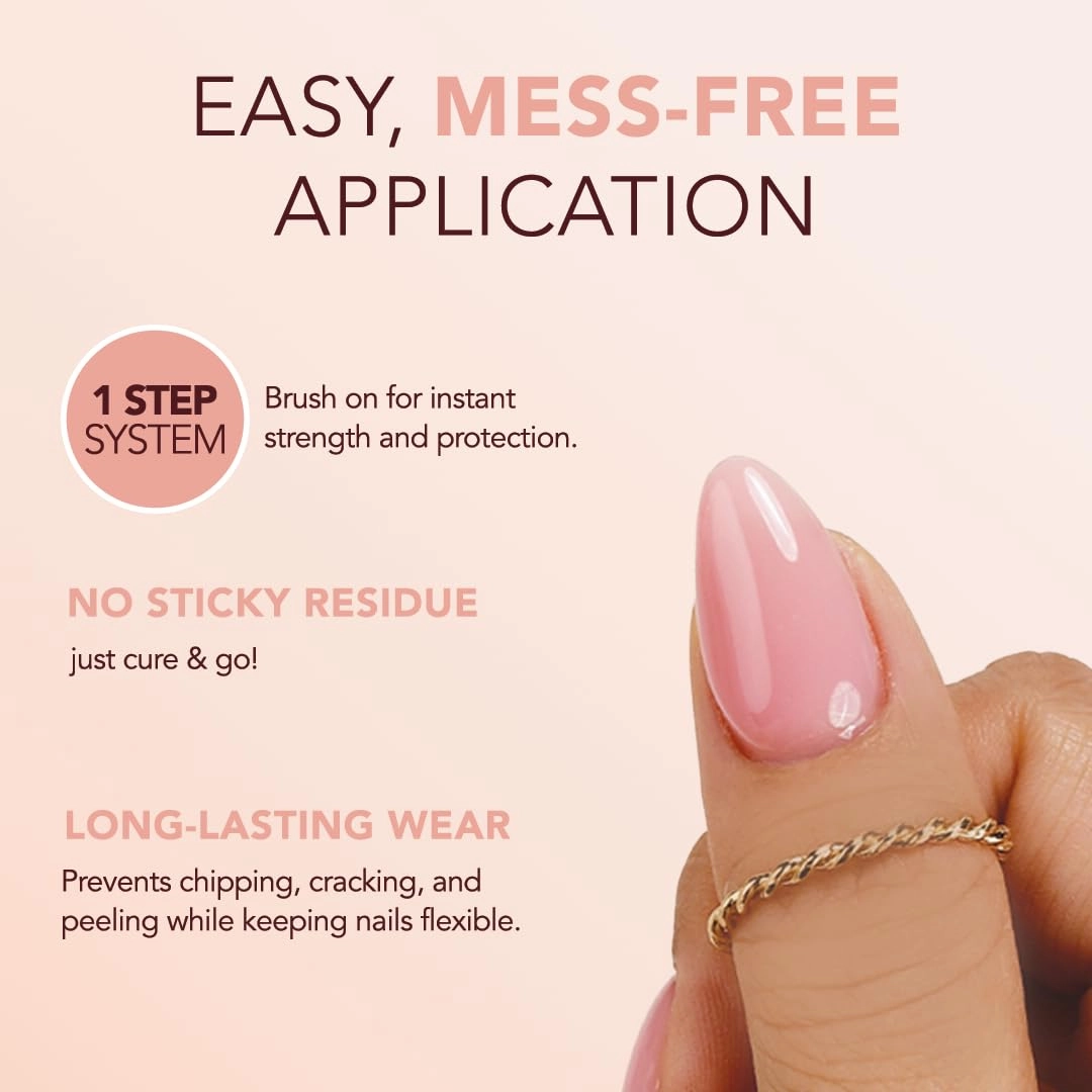 KIARA SKY Tinted Rubber Top Coat 0.5 oz | 2-in-1 Rubber Base & Top Coat - No Wipe Finish | Coral Silk