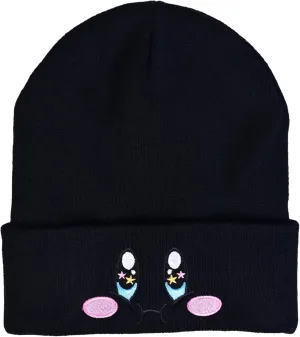 Kid-by Satin Lined Knit Beanie Cute Anime Hat with Embroidered Face, Acrylic with Silk Lining for Women & Men