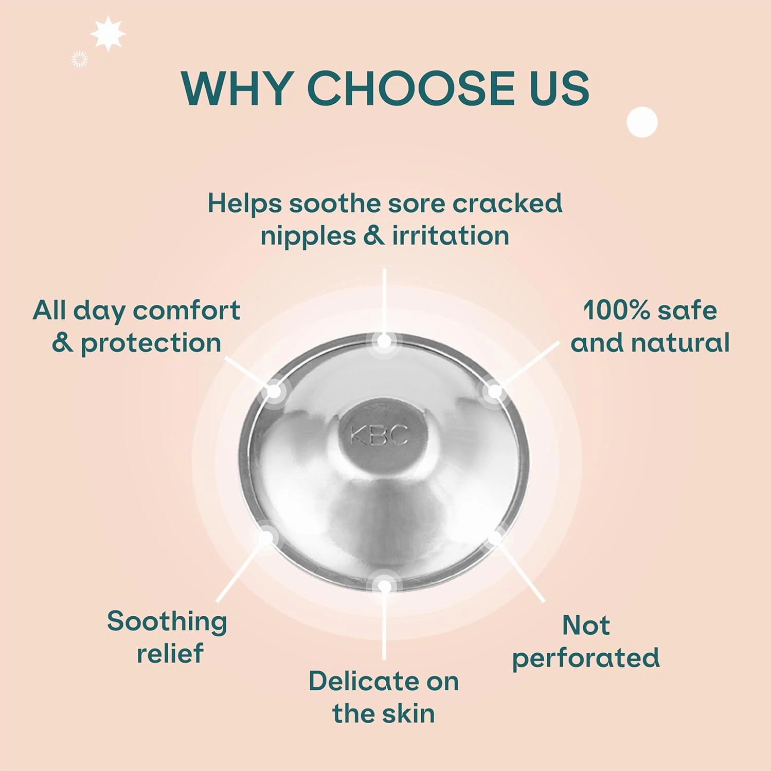 Koala Babycare The Original Nursing Cups 100% Silver – Nipple Shields for Nursing Newborn - Breastfeeding Essentials Protect and Soothe Cracked Nipples - Maxi Size