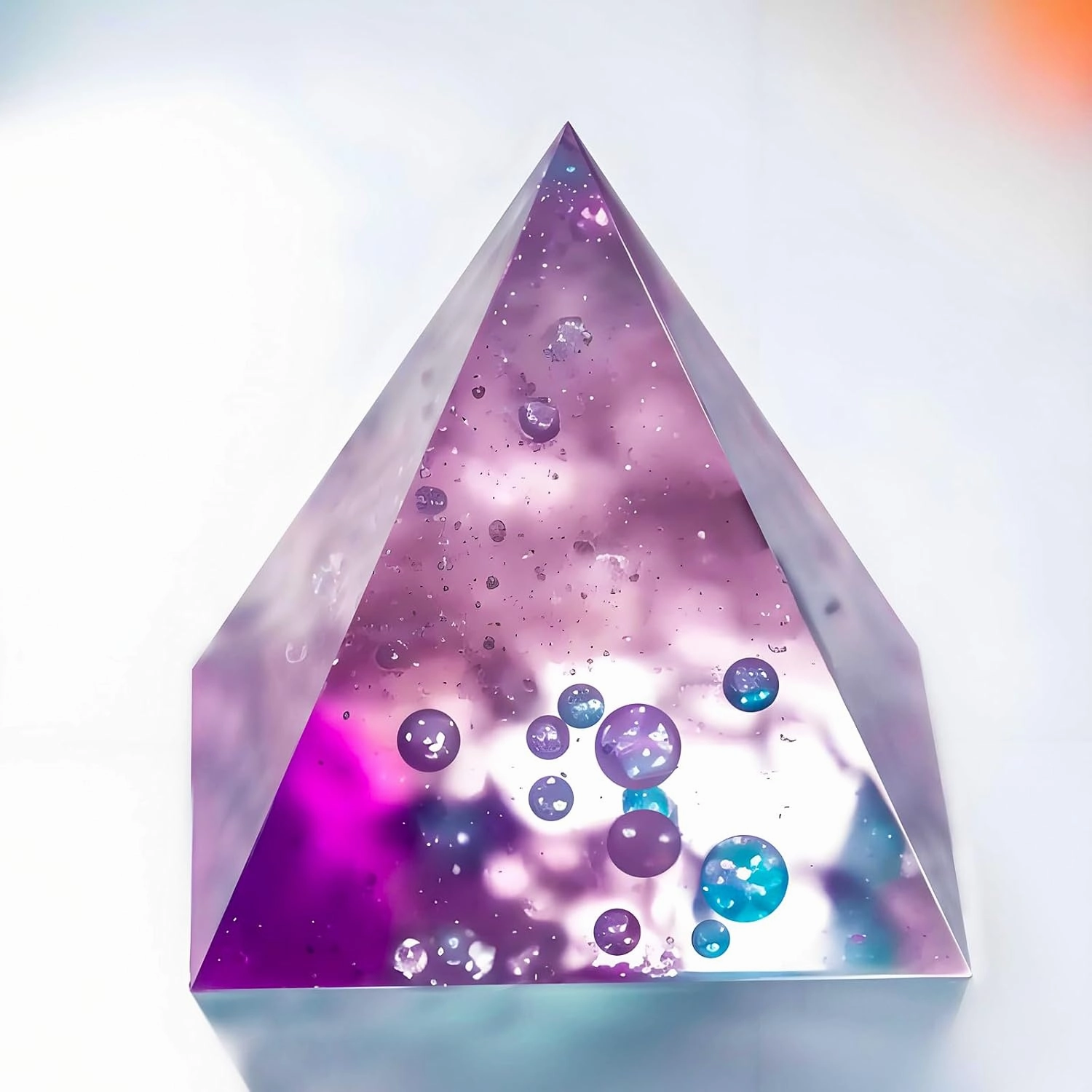 Large Pyramid Resin Molds Silicone,3 Pcs Inner Pyramid Molds 5"-7.4" for Epoxy Resin, 1 Pc Plastic Frame,for Epoxy Resin Crafts,Home Office Decoration,DIY