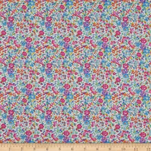 Liberty Fabrics Tana Lawn Emma and Georgina Pink/Multi, Fabric by the Yard