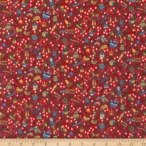 Liberty Fabrics Tana Lawn Magical Forest Red/Yellow, Fabric by The Yard