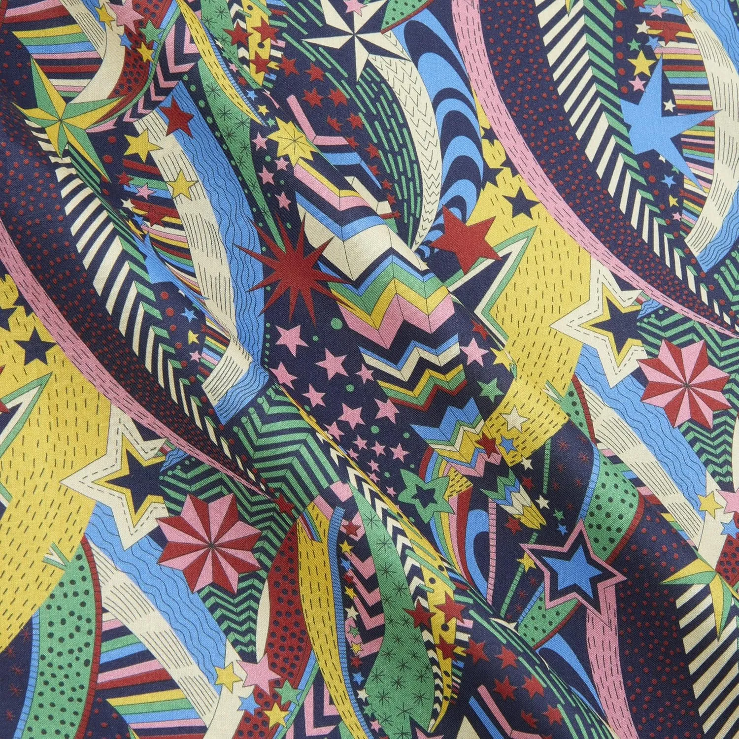 Liberty Fabrics Tana Lawn My Little Star Purple/Green, Fabric by The Yard