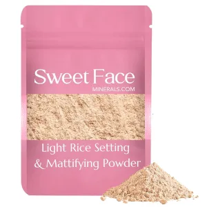 LIGHT RICE SETTING BULK POWDER (8 Ounce Refill Pouch) Loose Mineral Makeup Use alone or add to Foundation to create an even more Matte Finish Absorbs Oil Leaves Face Smooth Makeup Lasts Longer