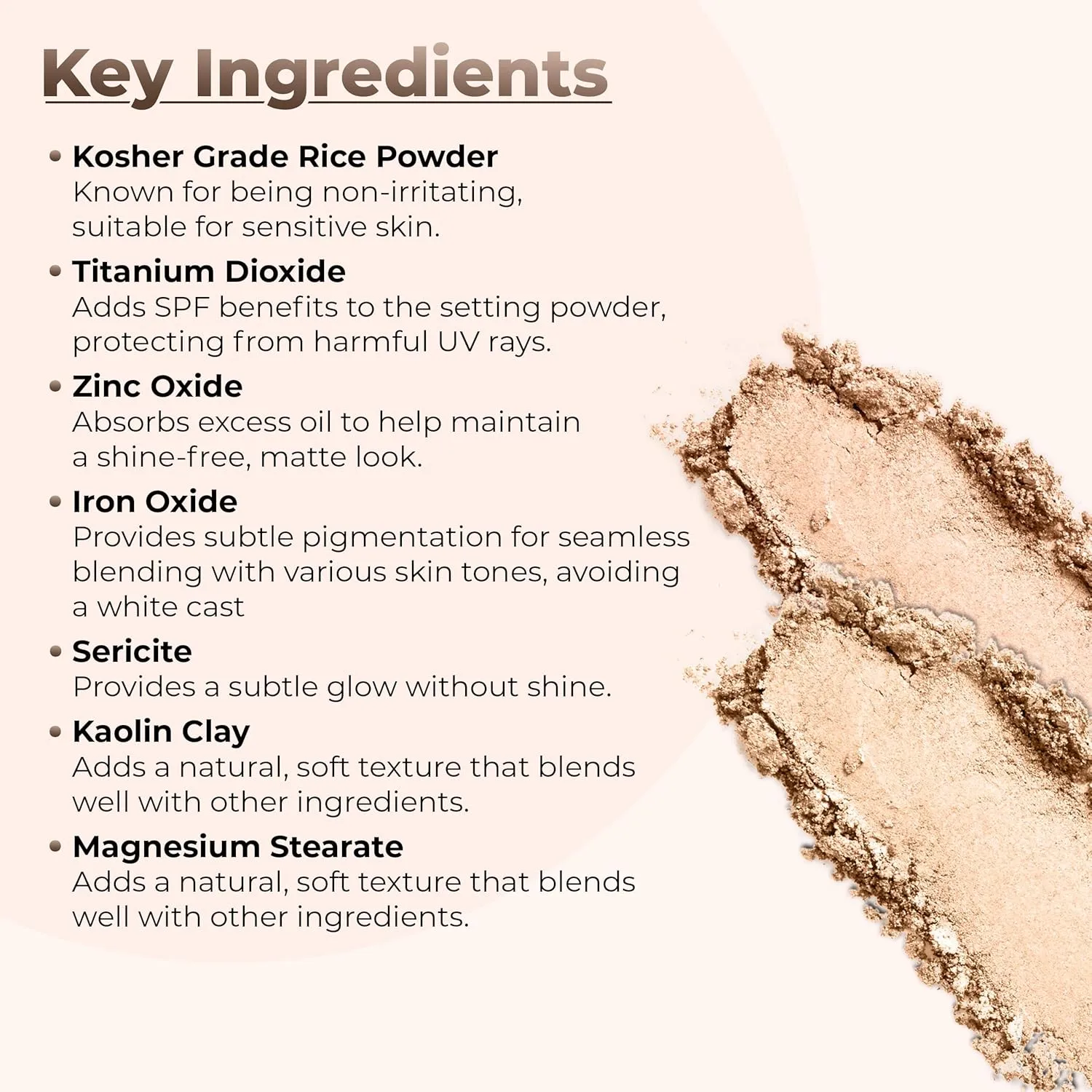 LIGHT RICE SETTING BULK POWDER (8 Ounce Refill Pouch) Loose Mineral Makeup Use alone or add to Foundation to create an even more Matte Finish Absorbs Oil Leaves Face Smooth Makeup Lasts Longer