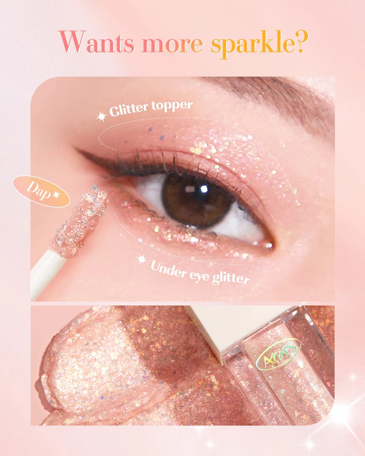 Liquid Pink Gold Chunky Glitter Eyeshadow 01 Some Love