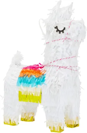 Llama Pinata for Mexican Fiesta Party Supplies, Cinco de Mayo Decorations, Birthday Party Centerpiece (Small, 8.5 x 15 x 4.5 In)