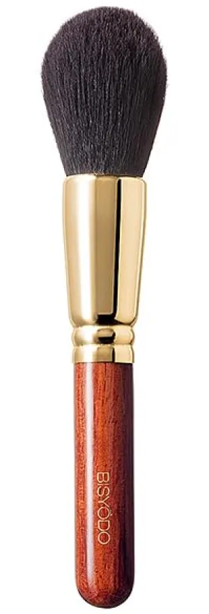 Long Series Finishing Powder Brush - Round Type, Brown