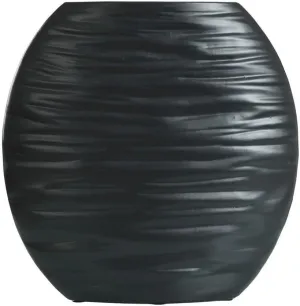 Longlands Lea Short Vase in Modern Style-12 inches Tall and 13 inches Wide-Matte Black Finish 2476-Bel-5019805