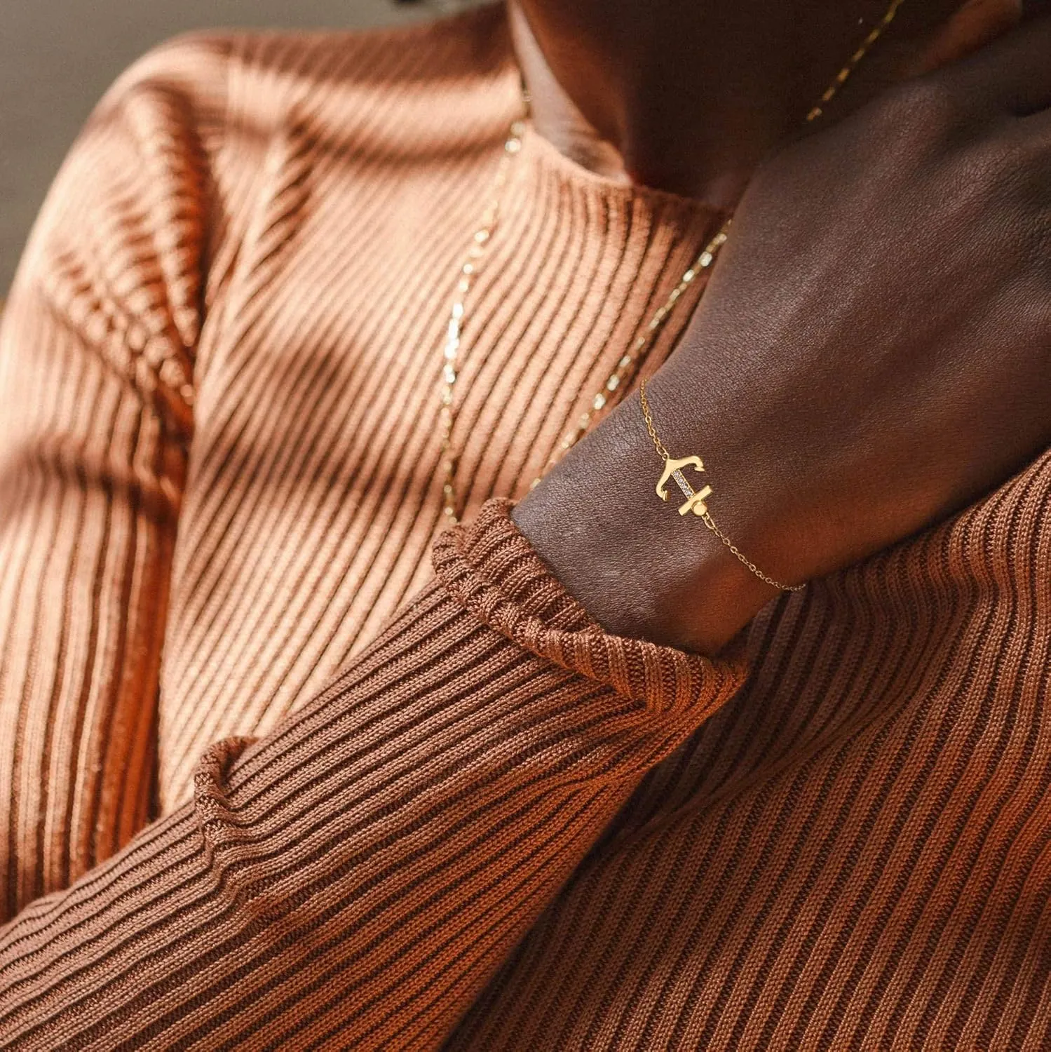 LOYATA Gold Bracelet Gold 14K Gold Filled Dainty Chain Simple Jewelry Gift for Women