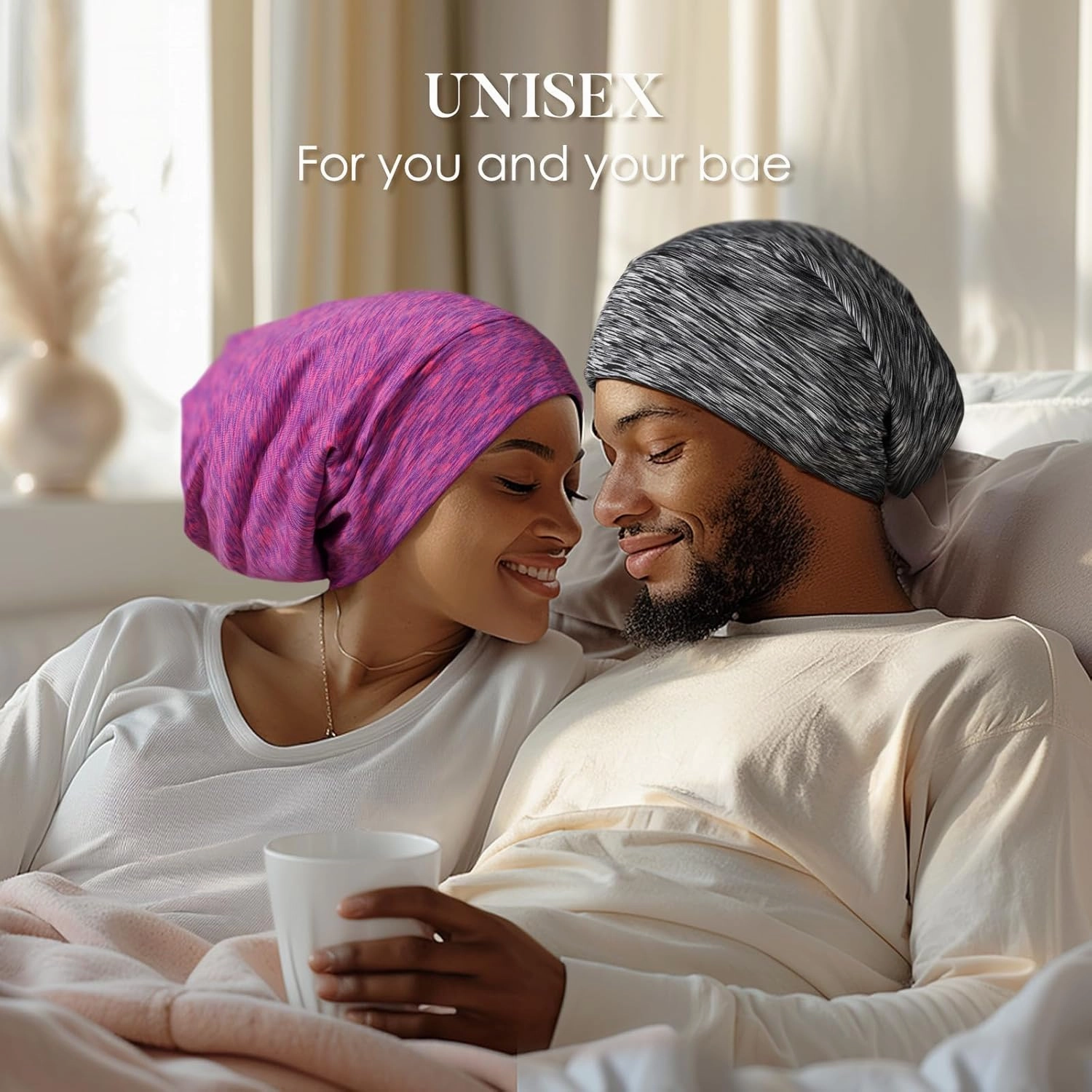 LULUSILK 100% Mulberry Silk Lined Sleep Cap Silk Bonnet for Sleeping, No More Frizzy Tangled Hair, Stay On All Night Adjustable Silk Hair Wrap for Sleeping, Hot Pink, Pack of 1