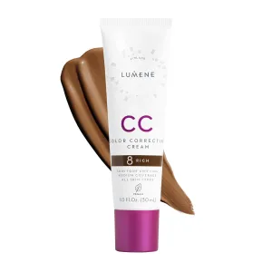 Lumene Color Correcting CC Cream - Lightweight Foundation - Medium Coverage - Redness Reducing Face Makeup for a Glowing Complexion - Vegan Formula   Suitable for All Skin Types - Rich (1 fl oz)