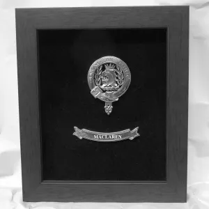 MacLaren Scottish Clan Crest Badge in Solid Sterling Silver