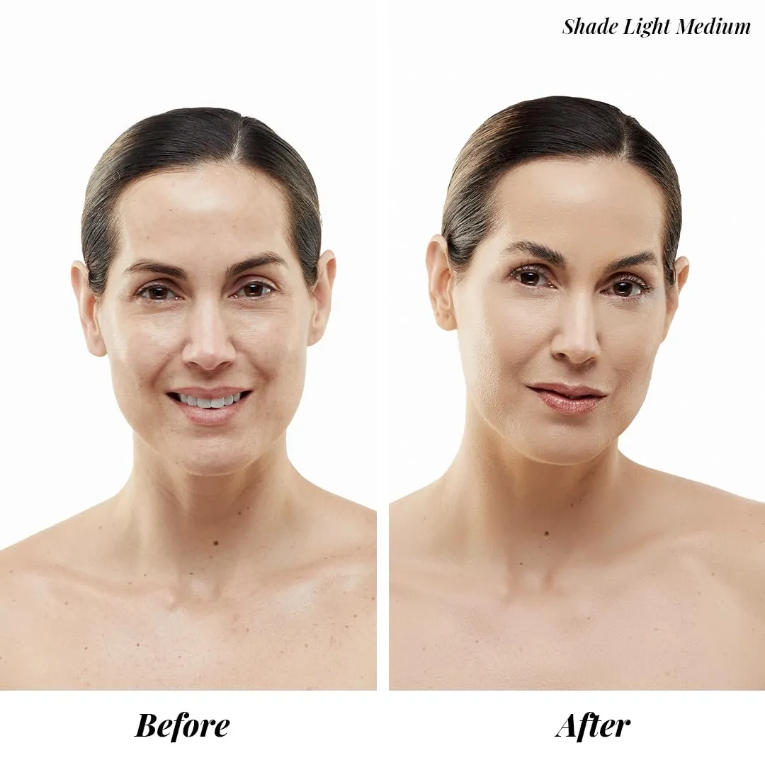 MagicMinerals AirBrush Foundation by Jerome Alexander – 2pc Set with Airbrush Foundation and Kabuki Brush - Spray Makeup with Anti-aging Ingredients for Smooth Radiant Skin - Fair