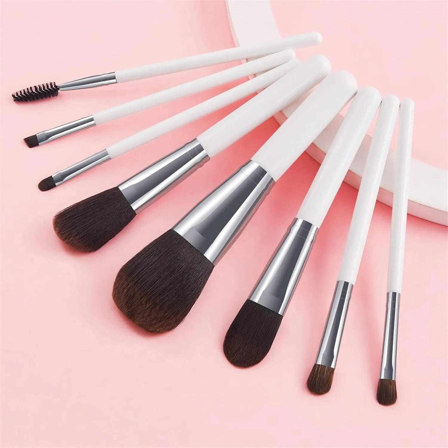 Makeup Brush Advanced Synthetic Concealer Foundation Powder Eyeshadow Makeup Brush Cosmetics Eyebrow Eyeshadow Powder Lip Gloss Brush 8 Pack Blending Brushes