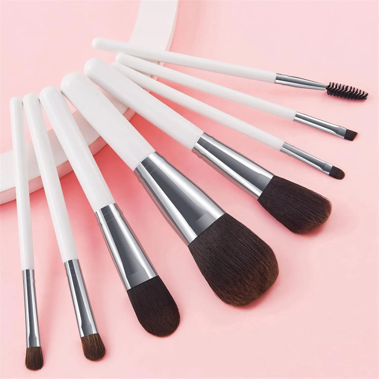 Makeup Brush Advanced Synthetic Concealer Foundation Powder Eyeshadow Makeup Brush Cosmetics Eyebrow Eyeshadow Powder Lip Gloss Brush 8 Pack Blending Brushes