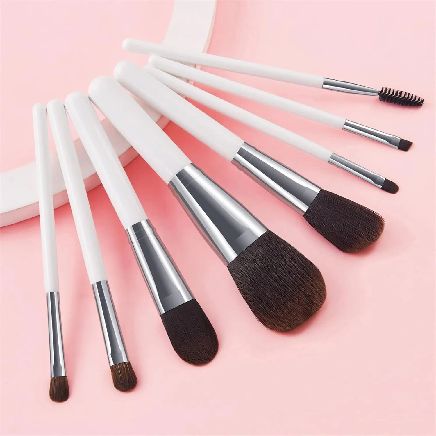 Makeup Brush Advanced Synthetic Concealer Foundation Powder Eyeshadow Makeup Brush Cosmetics Eyebrow Eyeshadow Powder Lip Gloss Brush 8 Pack Blending Brushes