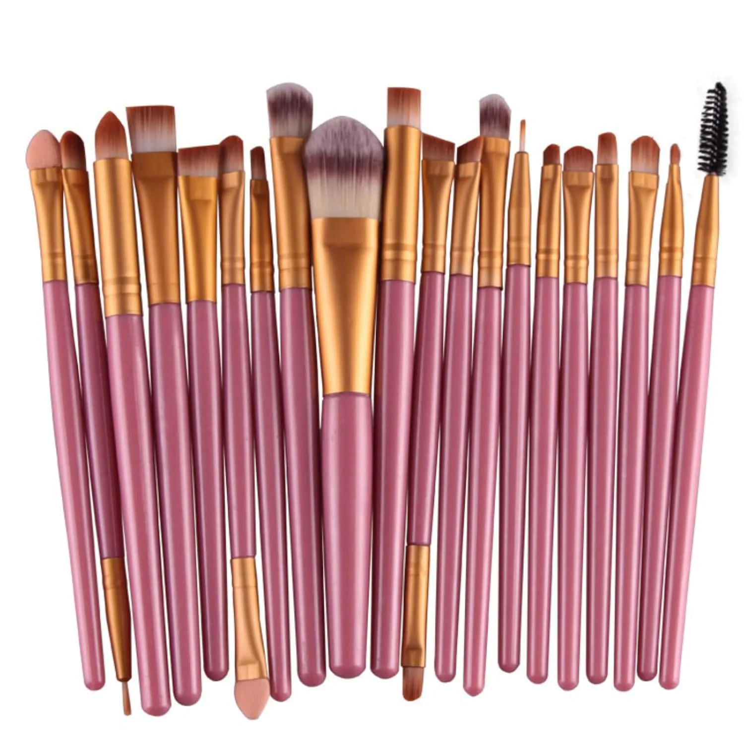 Makeup Brushes 20pcs Proffesional Cosmetics for Face Makeup Brush Set Powder Concealer Eyeshadow Eyebrow Lip Brush Beauty Tools Makeup Brushes (Gold)