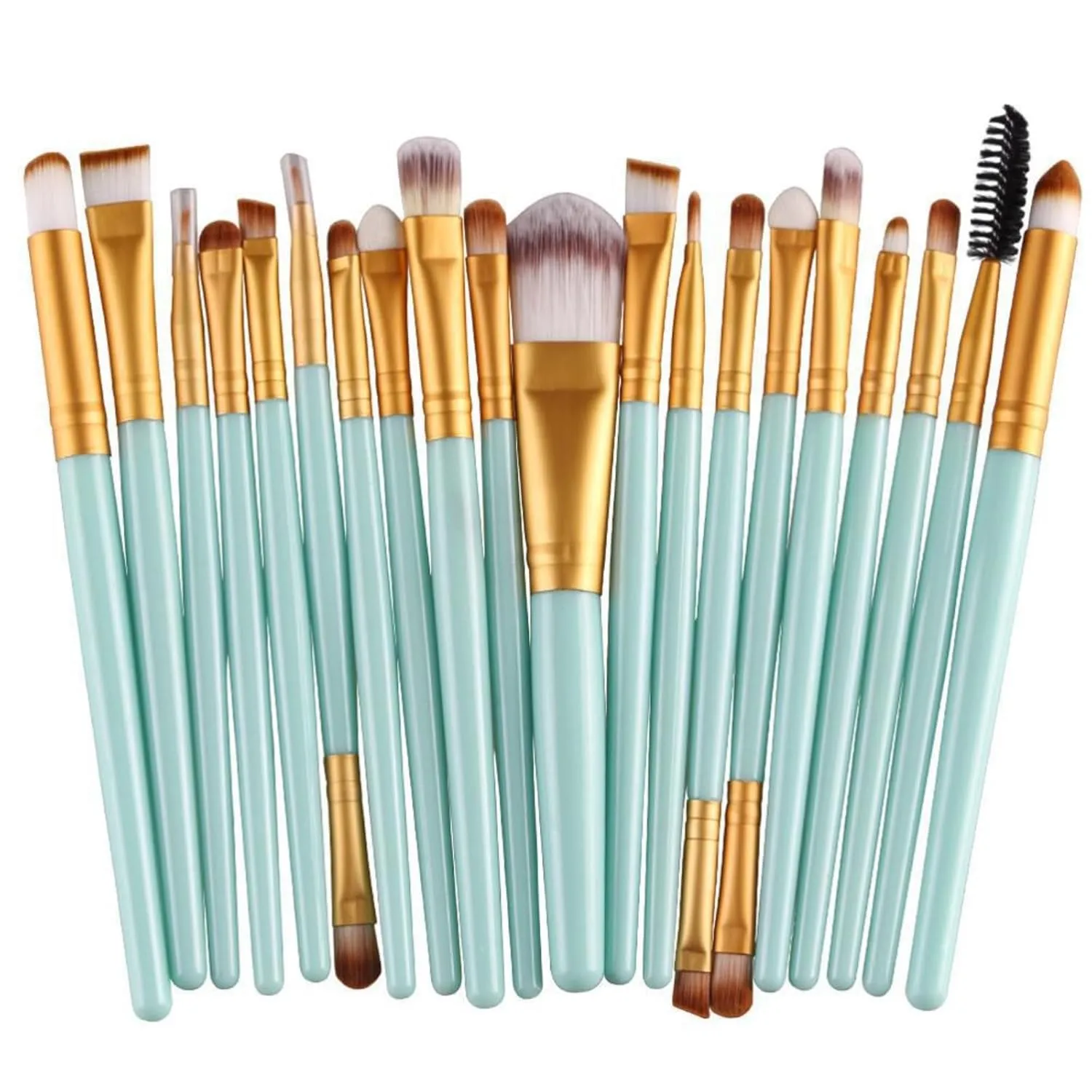 Makeup Brushes 20pcs Proffesional Cosmetics for Face Makeup Brush Set Powder Concealer Eyeshadow Eyebrow Lip Brush Beauty Tools Makeup Brushes (Gold)