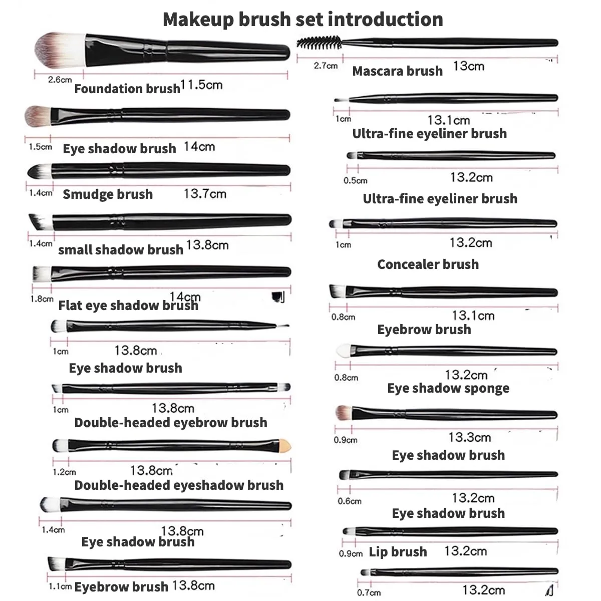 Makeup Brushes 20pcs Proffesional Cosmetics for Face Makeup Brush Set Powder Concealer Eyeshadow Eyebrow Lip Brush Beauty Tools Makeup Brushes (Gold)