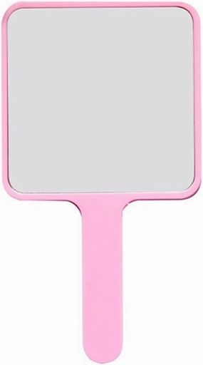 Makeup Mirror Cosmetic Compact Rectangle Hand Hold Mirror Square Makeup Mirror Handheld Vanity Mirror with Handle for Women Home Vanity Mirror