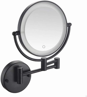Makeup Mirror Vanity Mirror Wall Mounted Mirror,Bathroom Vanity Mirror Folding Rotating Telescopic Mirror Double-Sided Magnifying Beauty Mirror for Hotel Bathroom Cosmetic Mirror(B)