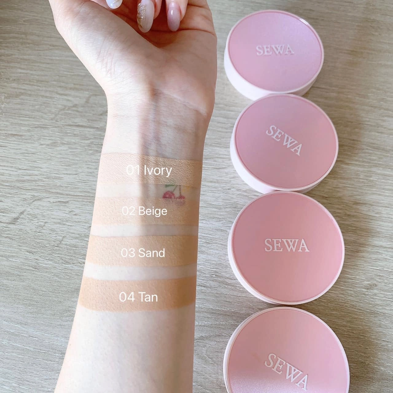 MakeupxSewa Cushion Glassy Matte Retouch SPF50 PA    Matte Look 4 shades, Travel Size (02 BEIGE, 7g.x 6 sachets)