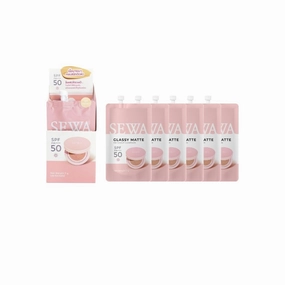MakeupxSewa Cushion Glassy Matte Retouch SPF50 PA    Matte Look 4 shades, Travel Size (02 BEIGE, 7g.x 6 sachets)