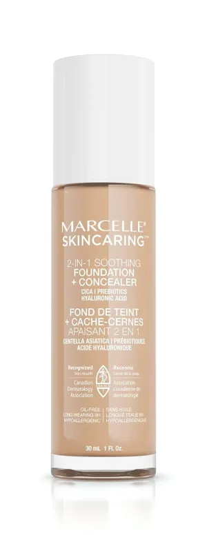 Marcelle Skincaring 2-in-1 Soothing Foundation   Concealer, Classic Ivory, 30 mL