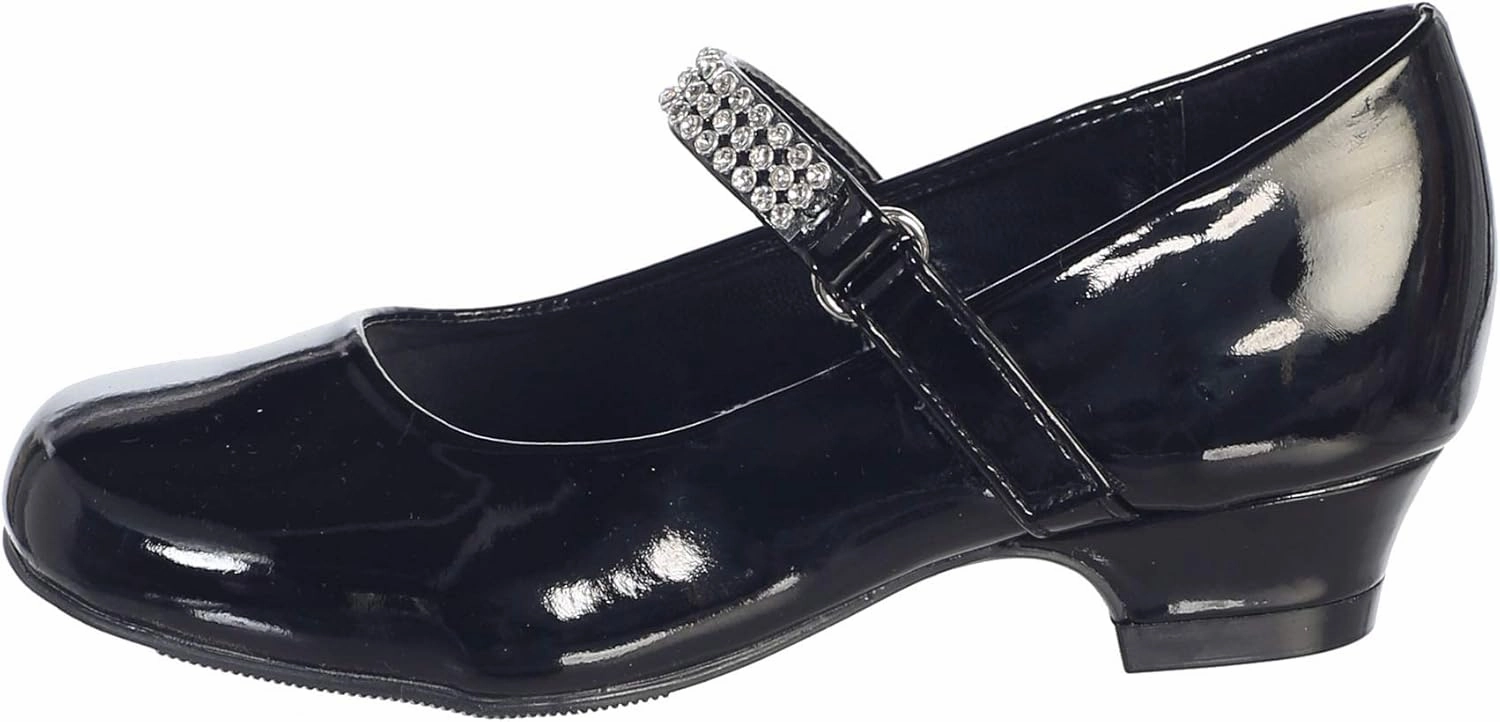Mary Jane Shoes for Girls Dress Shoes Flower Girl Heels for Church Wedding Easter Christmas Zapatillas para Niñas de Vestir