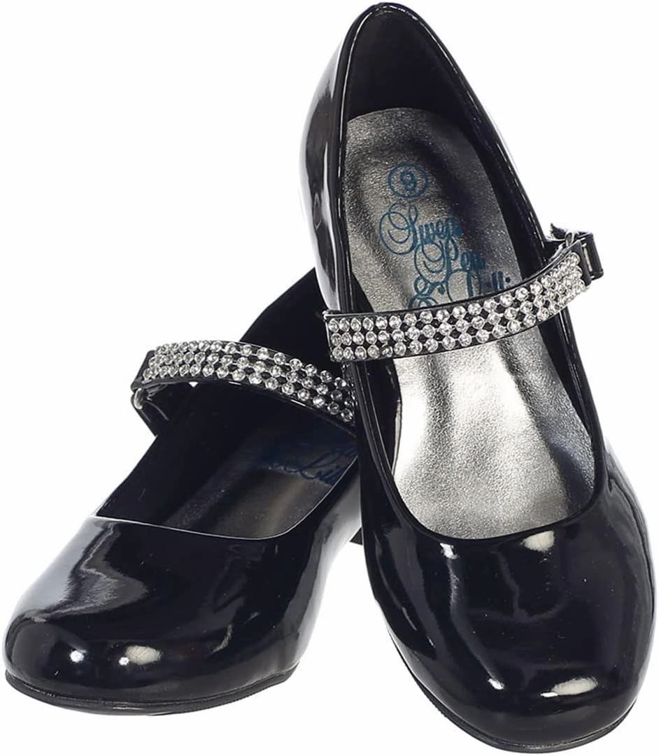 Mary Jane Shoes for Girls Dress Shoes Flower Girl Heels for Church Wedding Easter Christmas Zapatillas para Niñas de Vestir