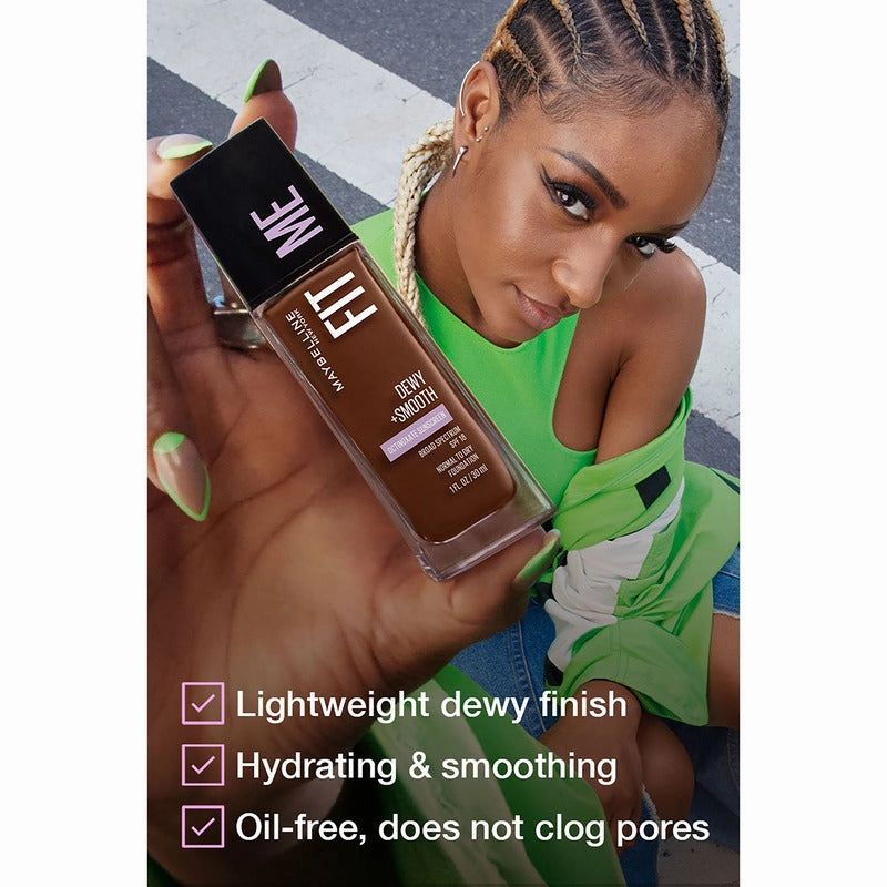 Maybelline Fit Me Dewy & Smooth Luminous Liquid Foundation - 360 Mocha