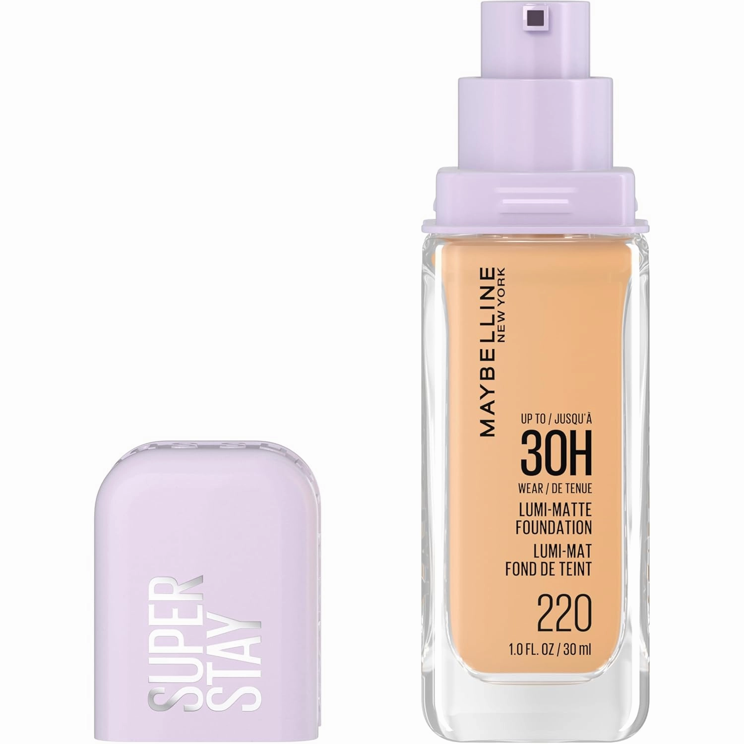 Maybelline Super Stay Lumi-Matte Foundation, Lightweight and Buildable Full Coverage Foundation Makeup For Up To 30HR Wear, 102, 1 Count