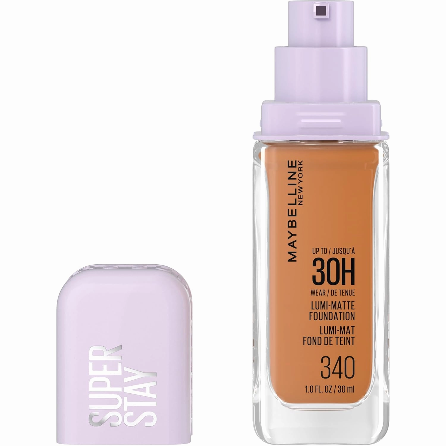 Maybelline Super Stay Lumi-Matte Foundation, Lightweight and Buildable Full Coverage Foundation Makeup For Up To 30HR Wear, 102, 1 Count