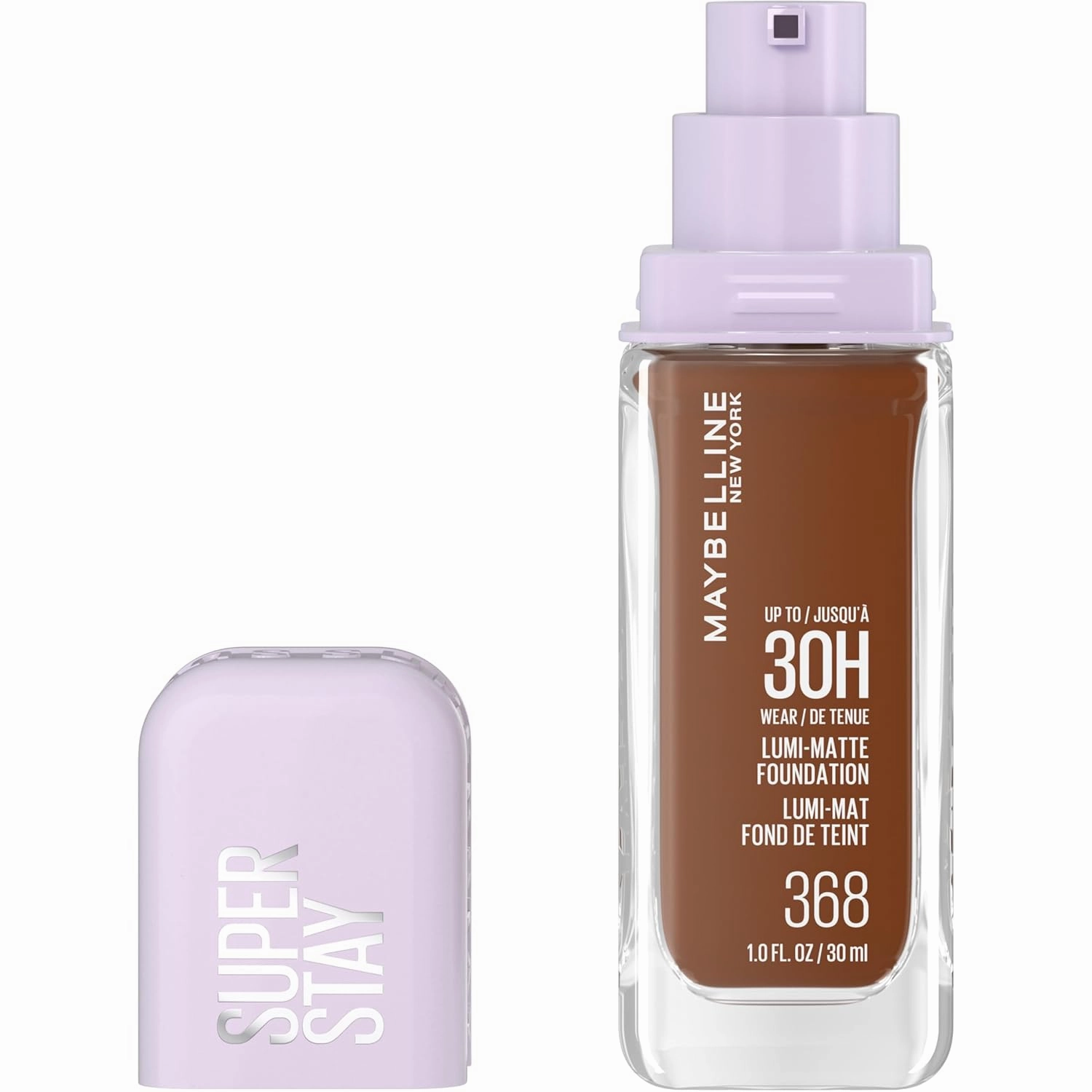 Maybelline Super Stay Lumi-Matte Foundation, Lightweight and Buildable Full Coverage Foundation Makeup For Up To 30HR Wear, 102, 1 Count