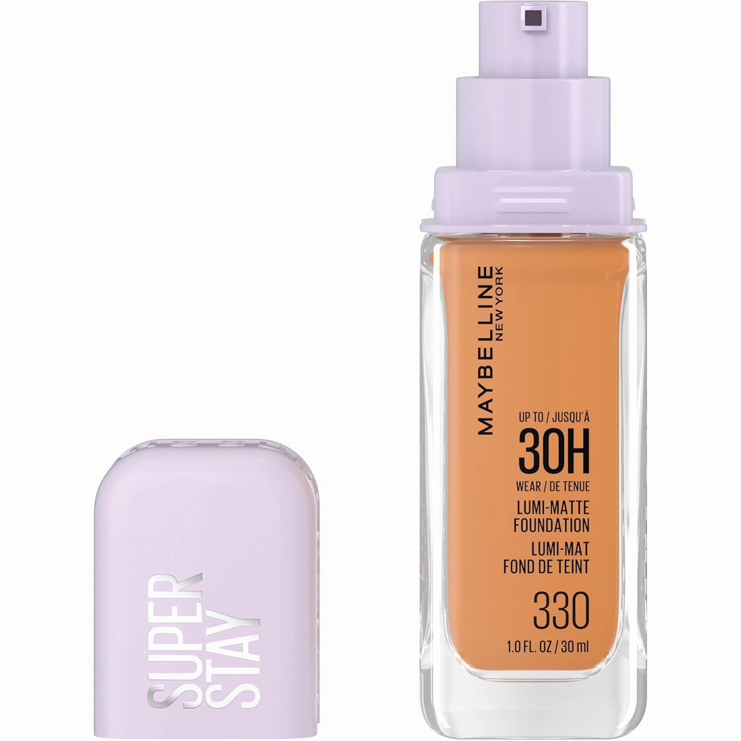 Maybelline Super Stay Lumi-Matte Foundation, Lightweight and Buildable Full Coverage Foundation Makeup For Up To 30HR Wear, 102, 1 Count