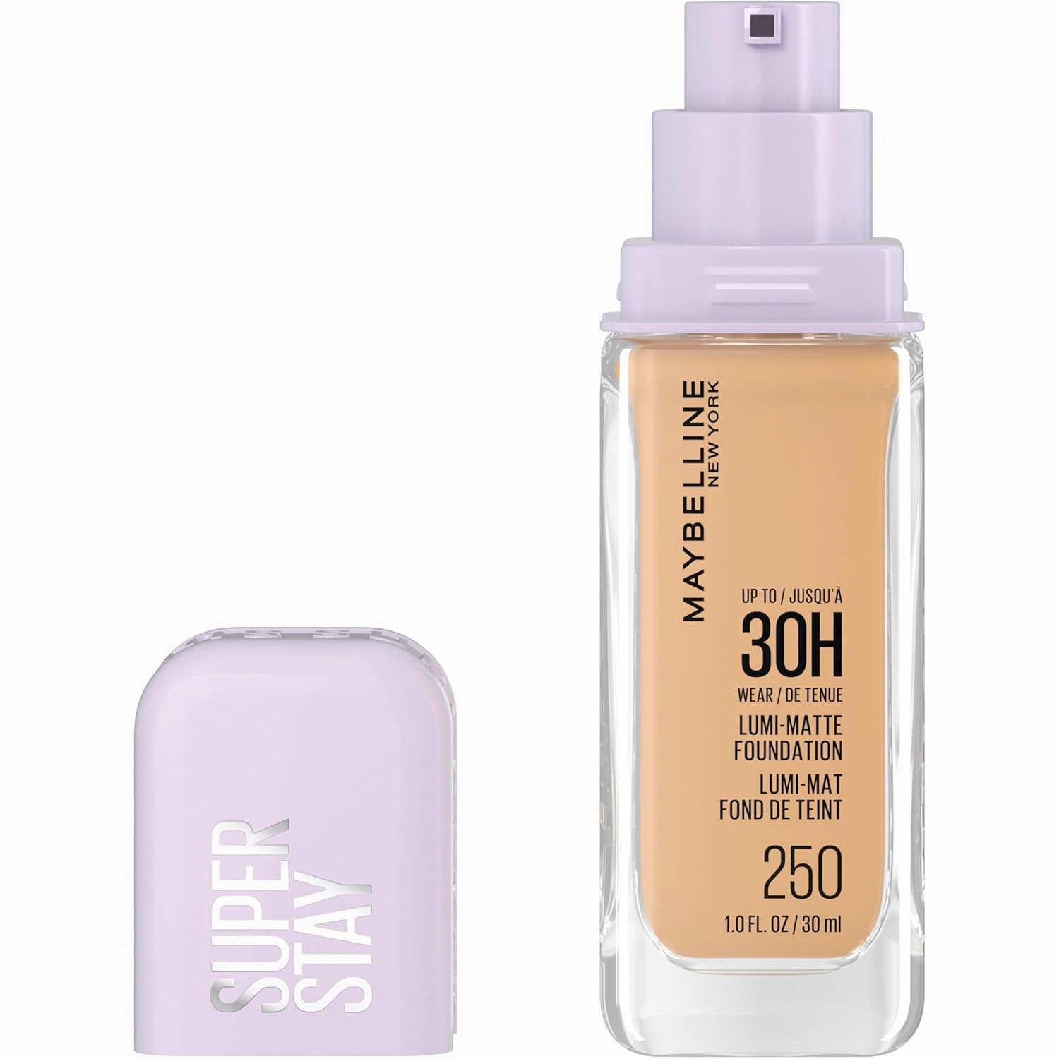 Maybelline Super Stay Lumi-Matte Foundation, Lightweight and Buildable Full Coverage Foundation Makeup For Up To 30HR Wear, 102, 1 Count