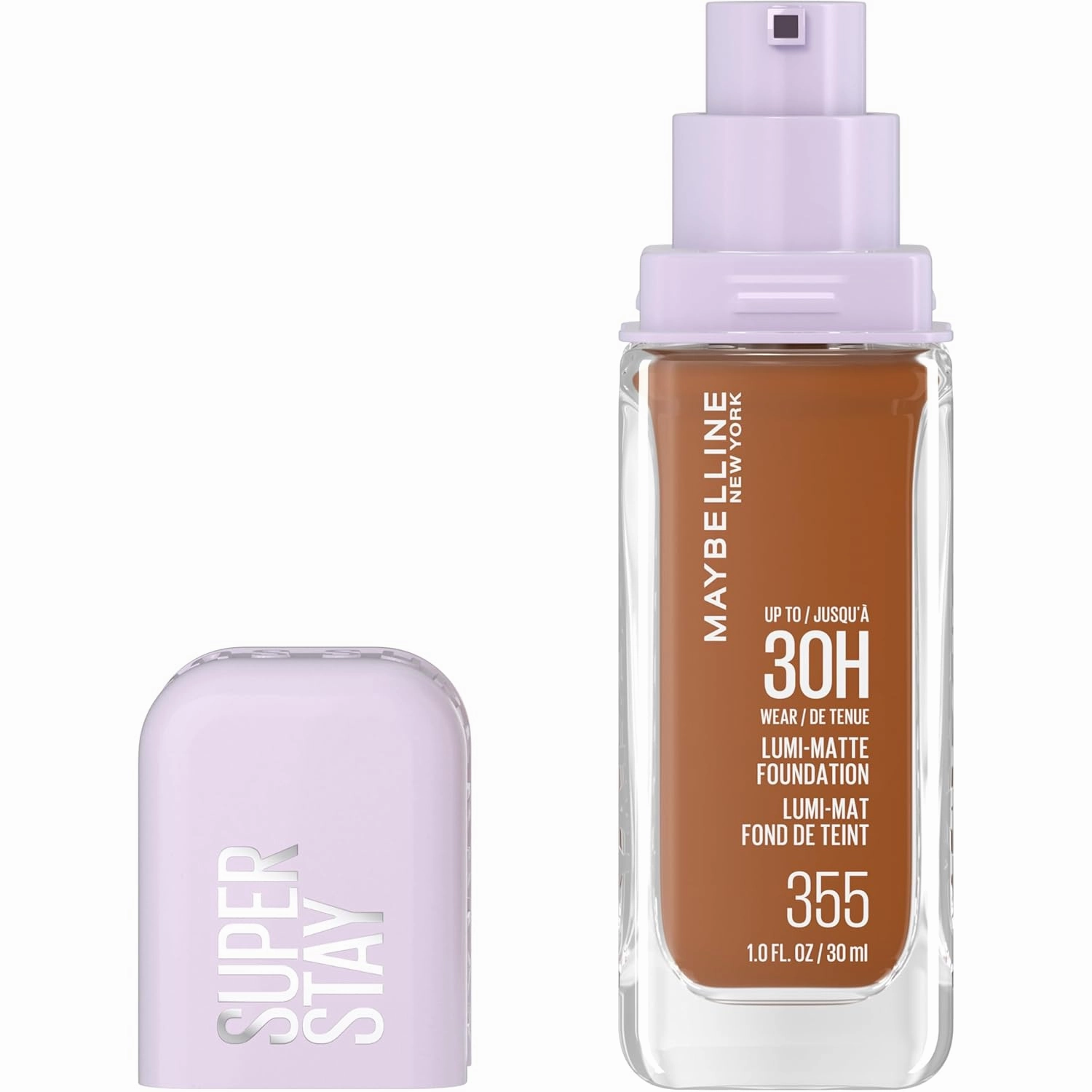 Maybelline Super Stay Lumi-Matte Foundation, Lightweight and Buildable Full Coverage Foundation Makeup For Up To 30HR Wear, 102, 1 Count