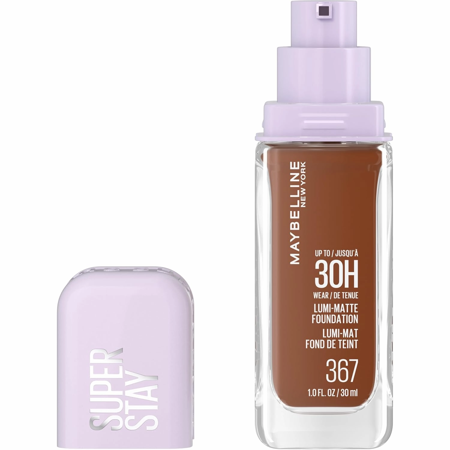 Maybelline Super Stay Lumi-Matte Foundation, Lightweight and Buildable Full Coverage Foundation Makeup For Up To 30HR Wear, 102, 1 Count