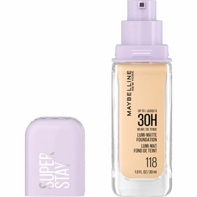 Maybelline Super Stay Lumi-Matte Foundation, Lightweight and Buildable Full Coverage Foundation Makeup For Up To 30HR Wear, 125, 1 Count